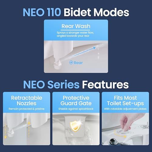 LUXE Bidet NEO 110 attachment with blue accents — photo 3