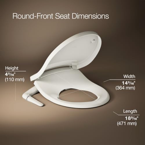 Manual round bidet seat in biscuit — photo 3