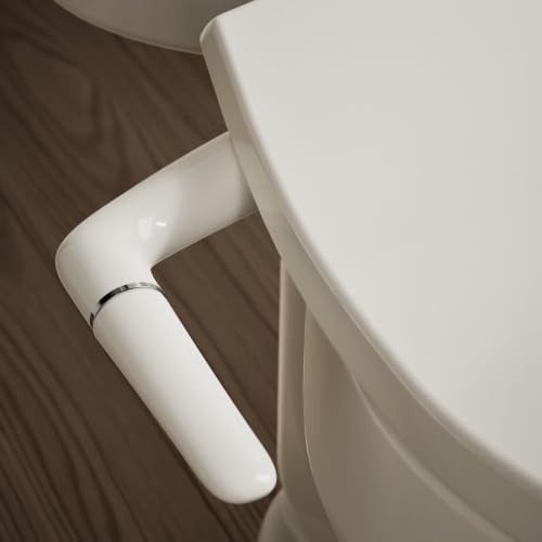 Manual round bidet seat in biscuit — photo 4