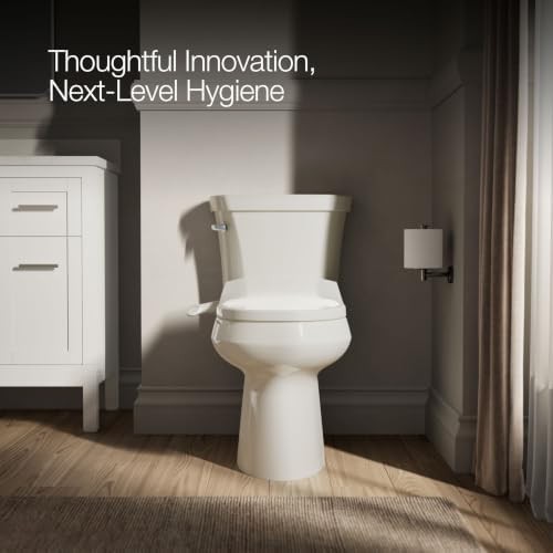 Manual round bidet seat in biscuit — photo 5