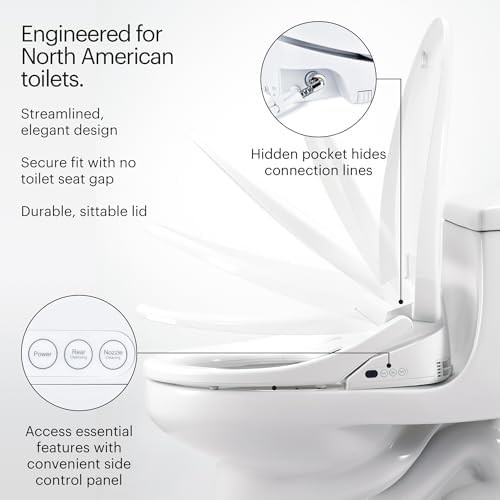 Elongated smart bidet seat with stainless nozzle — photo 3