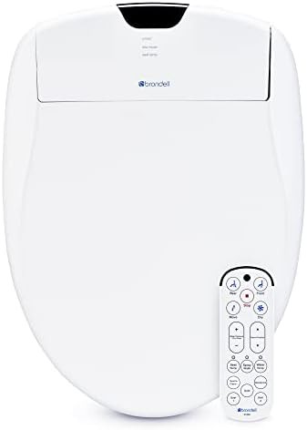 Round smart bidet seat with stainless nozzle