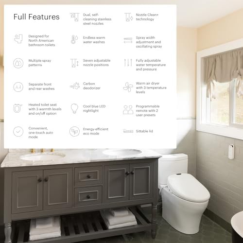 Round smart bidet seat with stainless nozzle — photo 3