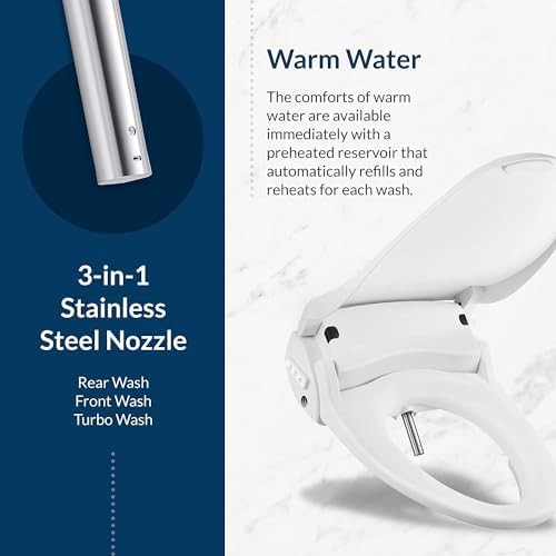 Electric round bidet with stainless nozzle — photo 4