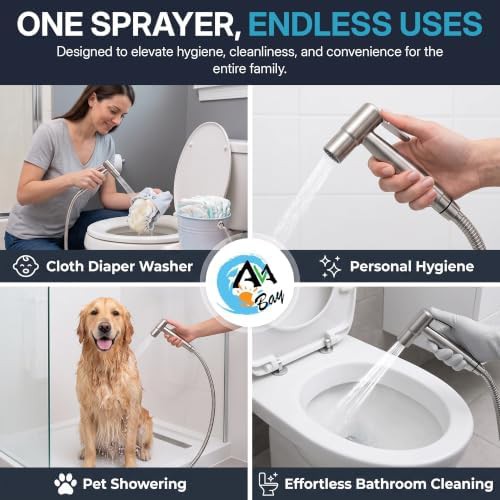Stainless steel handheld jet spray bidet — photo 4