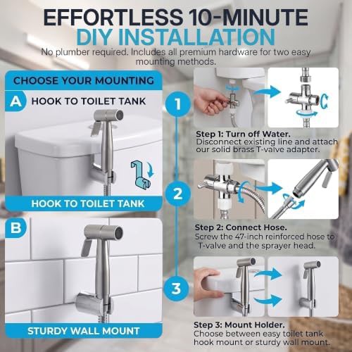 Stainless steel handheld jet spray bidet — photo 5
