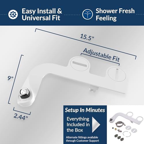 SlimEdge non-electric dual nozzle bidet attachment — photo 3