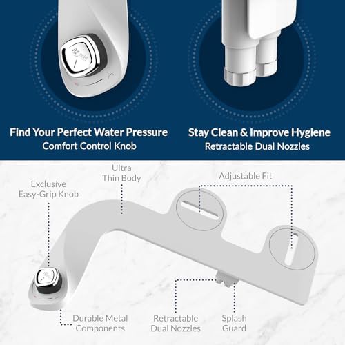 SlimEdge non-electric dual nozzle bidet attachment — photo 4