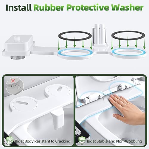 Black bidet attachment with retractable nozzles — photo 3