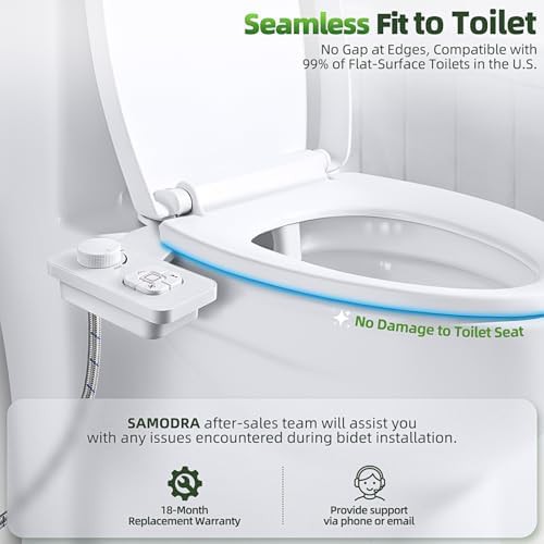 White bidet attachment with brass components — photo 4