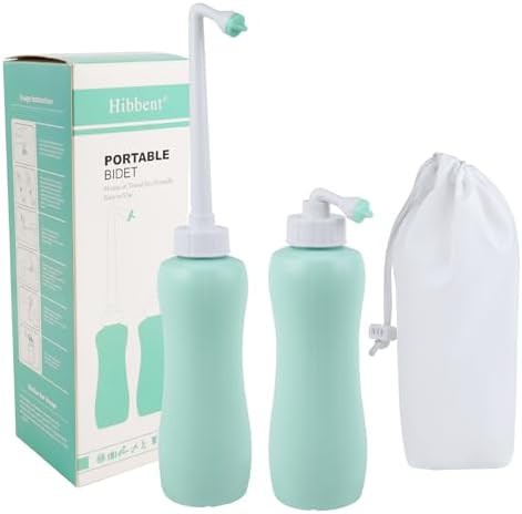 Green portable handheld bidet sprayer two pack