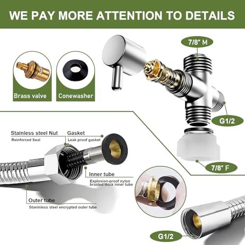 Gaslike stainless steel handheld bidet sprayer set — photo 4