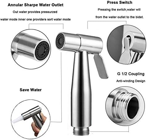 Handheld bidet with flexible telescopic hose — photo 3
