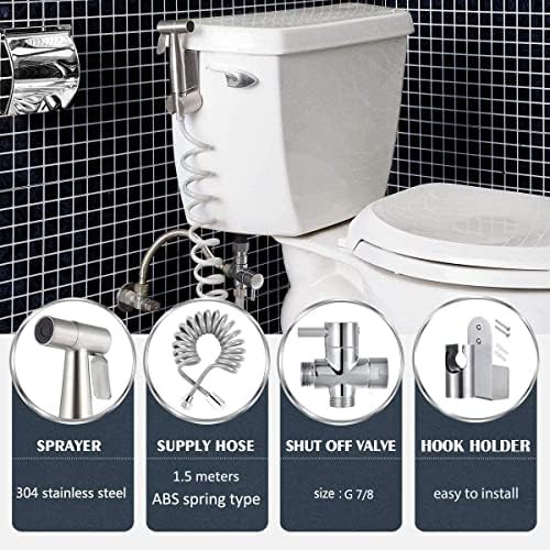 Handheld bidet with flexible telescopic hose — photo 4