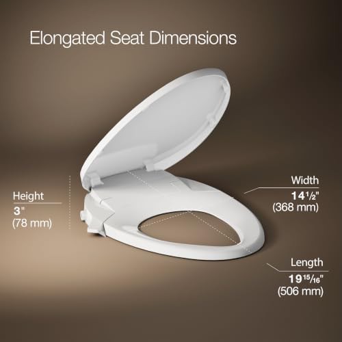 Manual elongated bidet with white handle — photo 3