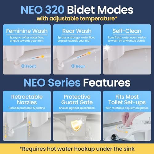 LUXE Bidet NEO 320 warm water rose gold attachment — photo 3