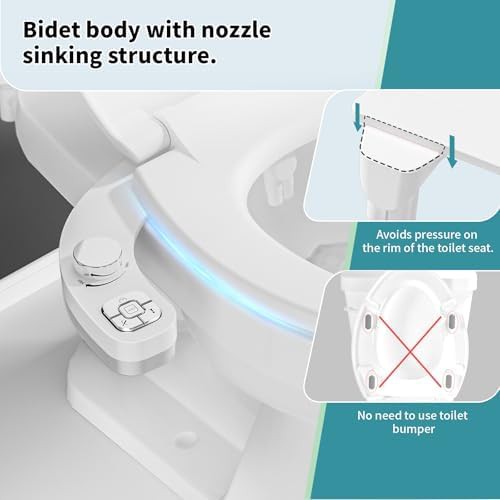 Chrome silver dual nozzle bidet attachment — photo 4