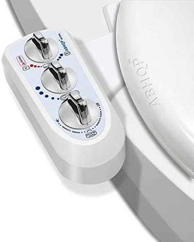 Silver dual nozzle hot and cold bidet attachment