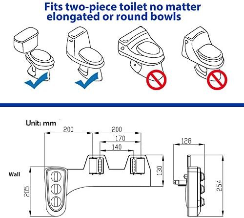 Silver dual nozzle hot and cold bidet attachment — photo 5
