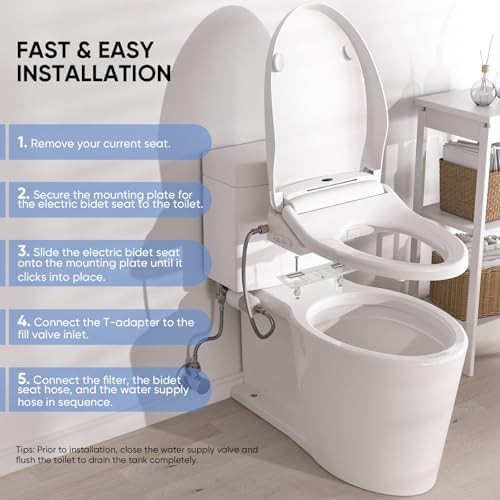 Elongated electric bidet seat with remote — photo 4