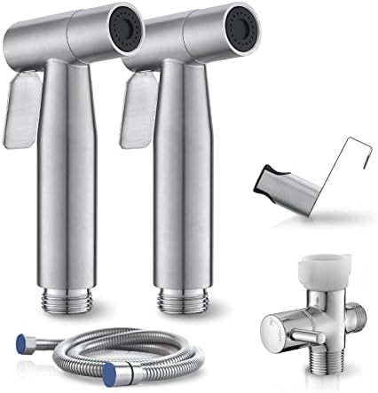 Two pack stainless steel bidet sprayers