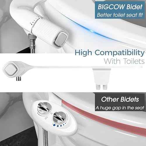 Silver slim bidet with stainless inlet — photo 3