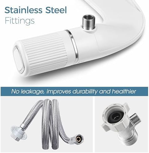 Silver slim bidet with stainless inlet — photo 4