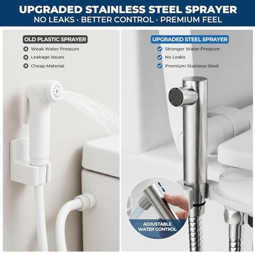 Ultra slim silver white bidet attachment — photo 4