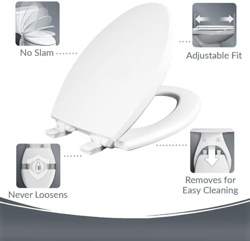 Round white non-electric bidet seat bundle — photo 3
