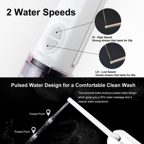 Pink waterproof handheld bidet for travel — photo 3