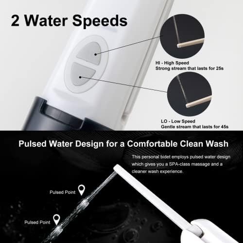 Grey waterproof bidet with bottle connector — photo 3