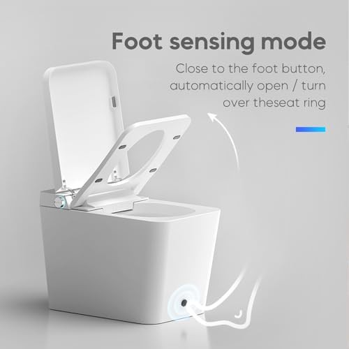 White square smart tankless bidet toilet — photo 3