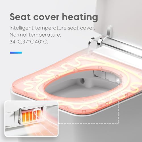 White square smart tankless bidet toilet — photo 4