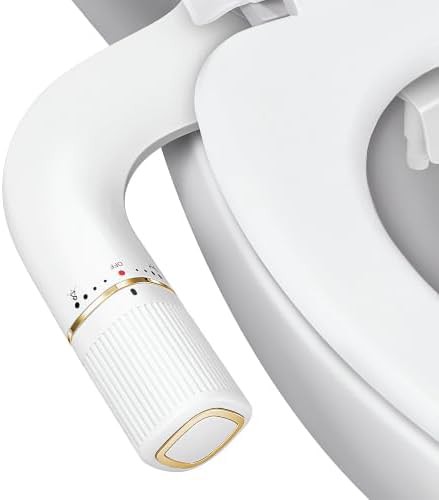 Gold ultra slim dual nozzle bidet attachment