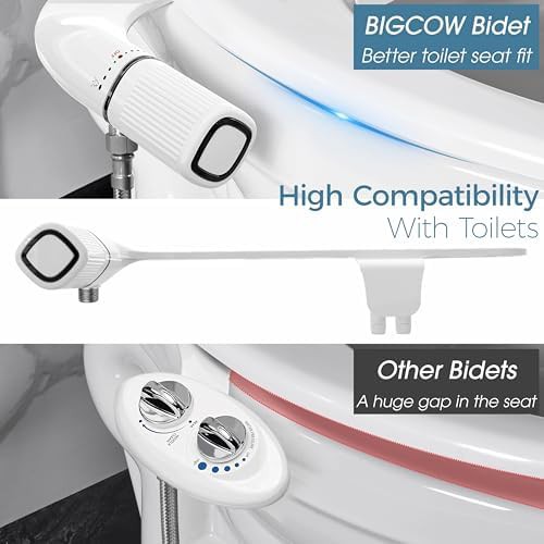 Black ultra slim dual nozzle bidet attachment — photo 3