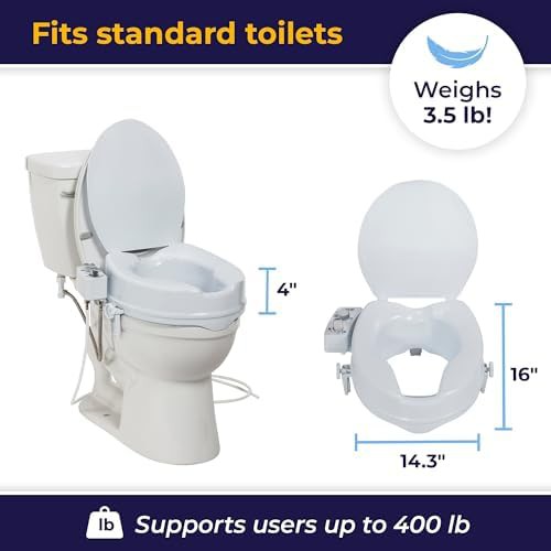 Raised toilet seat with warm water — photo 4