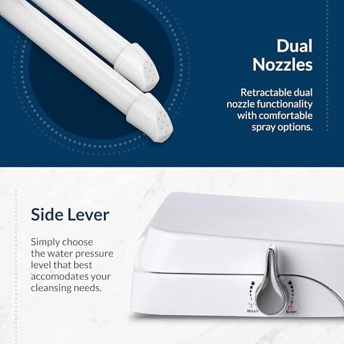 Non electric round bidet with dual nozzles — photo 3