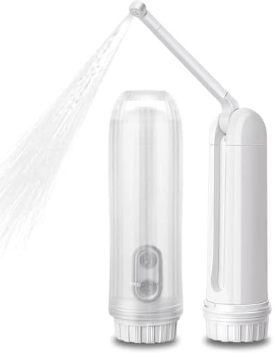 White electric handheld travel bidet sprayer