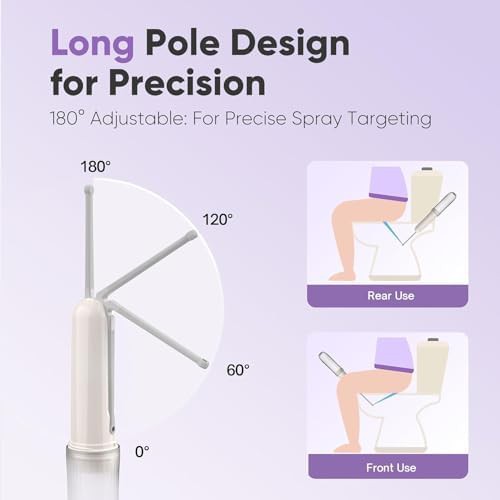 White electric handheld travel bidet sprayer — photo 4