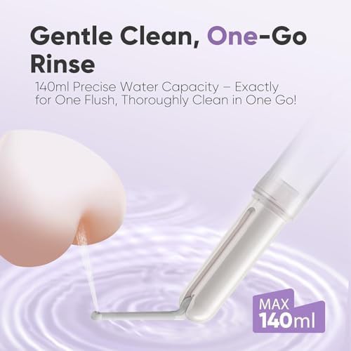 White electric handheld travel bidet sprayer — photo 5