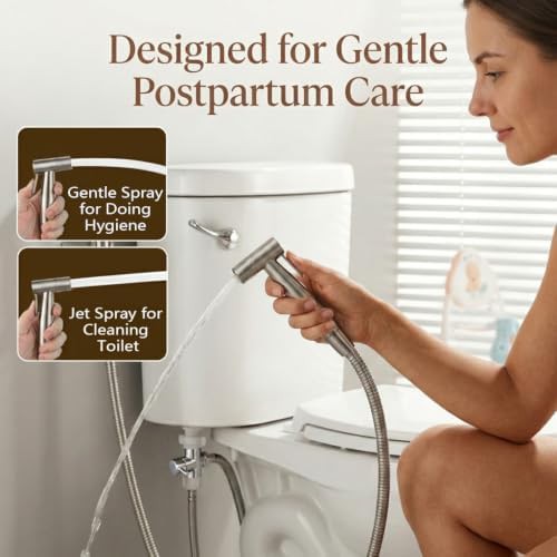 Brushed nickel handheld bidet sprayer — photo 3