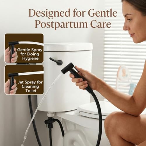 Matte black handheld bidet sprayer — photo 3