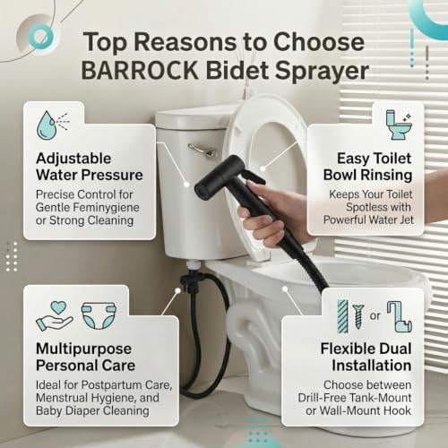 Matte black handheld bidet sprayer — photo 5