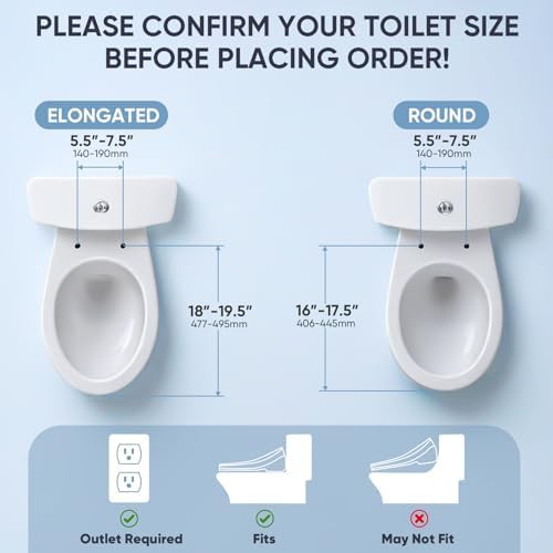 Round electric bidet seat with remote — photo 5