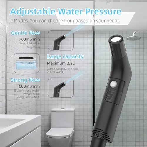 Black portable bidet with large tank — photo 4