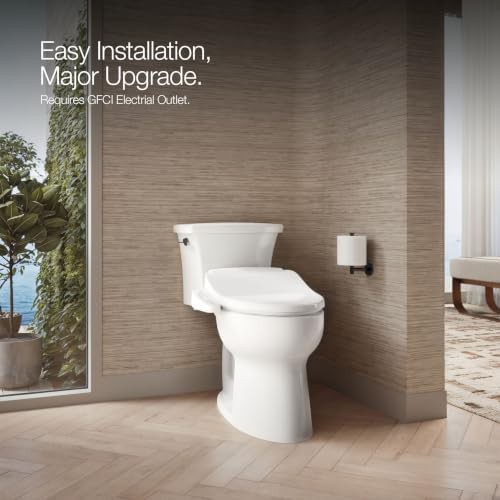 White elongated bidet seat with stainless wand — photo 4