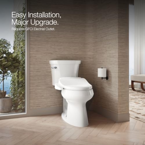 White round bidet seat with stainless wand — photo 4