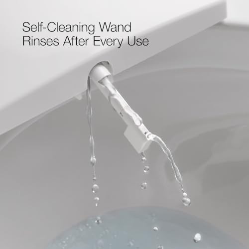 White round bidet seat with stainless wand — photo 5