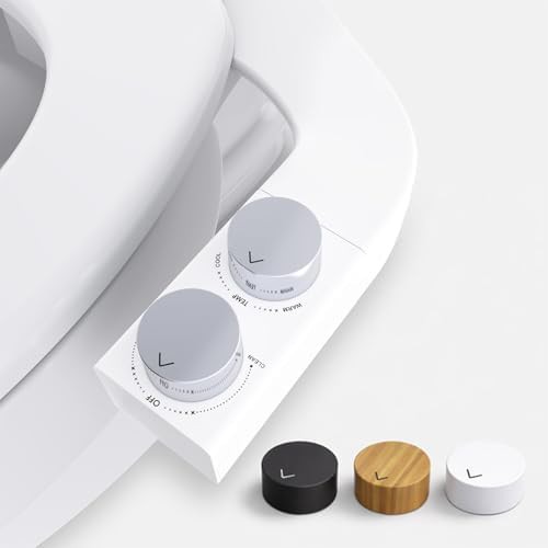 Warm water reversible ultra slim bidet attachment