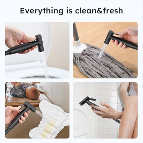 Arofa matte black handheld bidet sprayer — photo 3